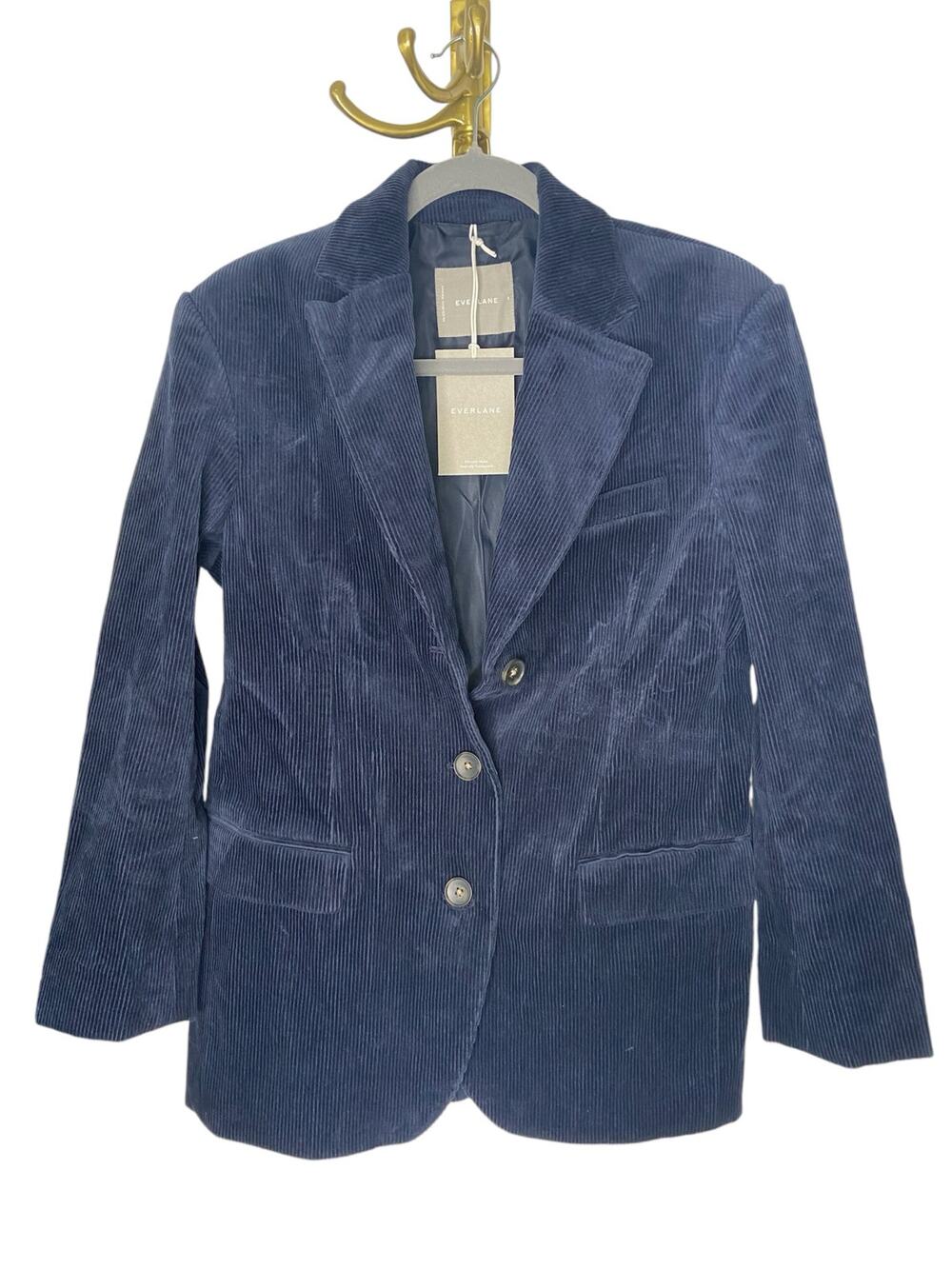 Everlane Corduroy 80s Blazer Jacket Oversized Fit Academia Career Preppy Work 0